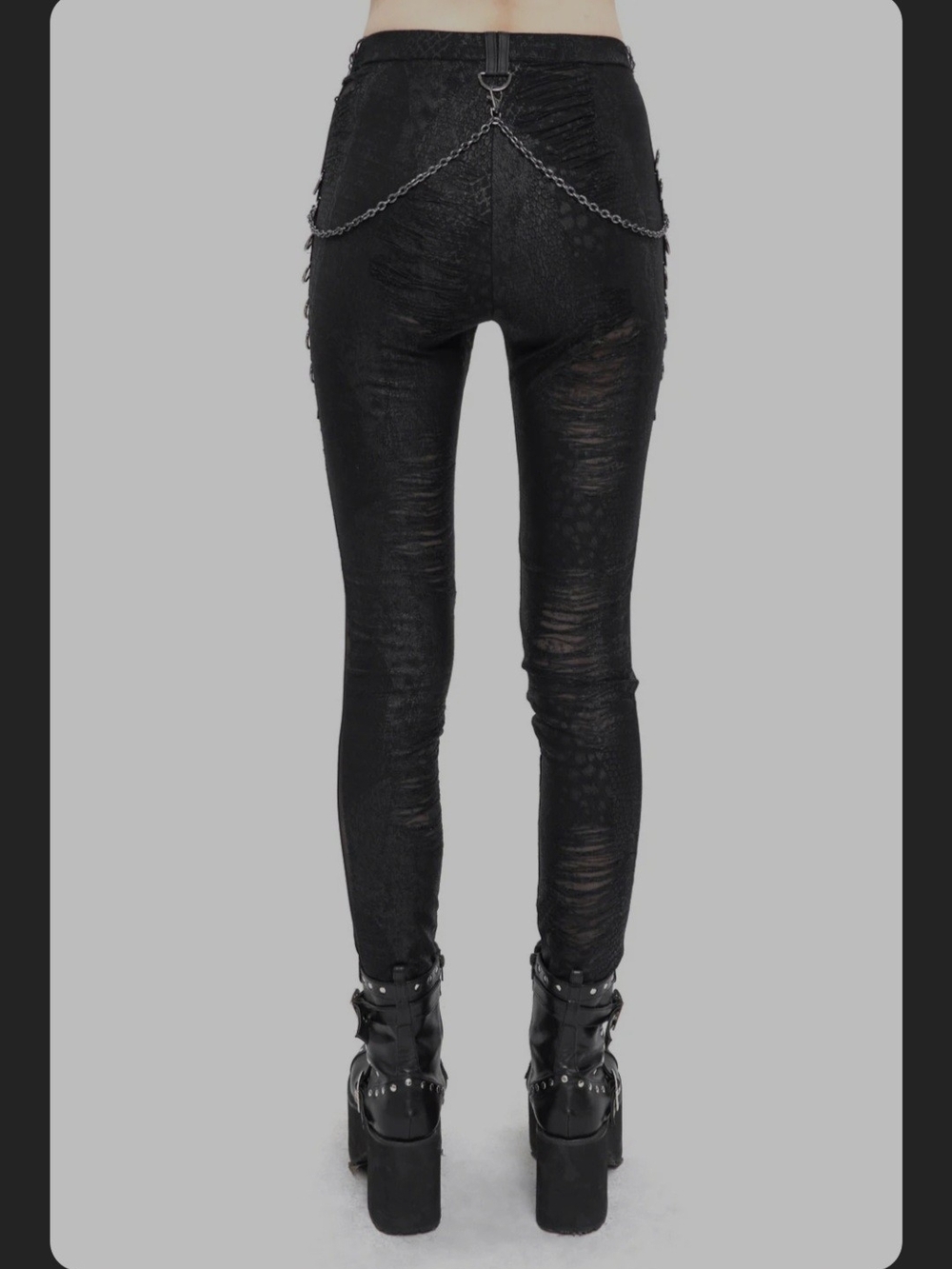 Devil Fashion Vampire Freaks Distressed Leggings - Picture 2 of 8